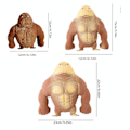 Miniatyrbild 2 av 5: Simulering Squish Stretchy Spongy Squishy Monkey Gorilla Stress Relief Toy Vent Doll  (FMY) Brown 12*12