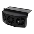 Miniatyrbillede 1 af 5: 3 Luftudløb Solcelledrevet Bilrudsventilator Holdbar Køleventilator Til Biler Køretøjer (FMY) Black Battery Solar