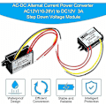 Miniatyrbild 2 av 5: AC-DC Strömkonverter AC 12V (10-28V) till DC 12V Spänningsomvandlare Modul Spänningsregulator AC till DC Spänningsomvandlare, IP68 Vattentät (3A) (FMY)