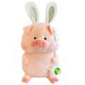 Pikkukuva 1 / 5: Piirretty Sika Plushie Rintarepun Kanssa Pehmeät Lelut Eläimen Hiustarralla Lapsille (FMY) Rabbit Pig 40cm