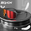 Pikkukuva 2 / 5: Miesten pyöräilyaurinkolasit Nainen MTB maantiepyörä Ajo-lasit Ulkoilu Urheilu juoksulasit UV400 Vaelluslasit (FMY) Silver 1lens-no box