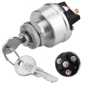 Miniatyrbilde 1 av 5: Tennebryter med nøkkel, 4-posisjons universell nøkkeltennebryter 12v for bil, lastebil, traktor, tilhenger, gaffeltruck og mer, Acc/off/ign/start  (FMY)
