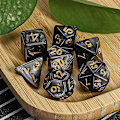 Pikkukuva 5 / 5: 7 kpl/setti Polyhedral-nopat Monisivuinen Noppa Rpg Noppasetti Noppasetti Pakkaus Juhliin (FMY)