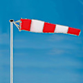 Miniatyrbild 3 av 3: Vindstrumpa för utomhusbruk 2024, Vindriktningsindikator i rött och vitt 150cm Hängande & Rotationsbar (FMY)