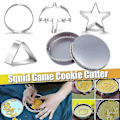 Miniatyrbilde 3 av 3: 5 stk./sett Squid Game Kjeks Sukkerpai Squid Game Cookie Godteri Form (FMY)