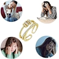 Miniatyrbillede 4 af 5: Angstring til kvinder til min datter Fidget ringe Justerbare ringe med perler Spinner ring Angstrelieff ringe til teenagepiger (FMY)