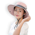 Miniatyrbilde 2 av 5: Kvinners Solhatt Sommer Bøttehatt UV-beskyttelse Foldbar Mesh Bredbrem Hatter For Strand Utendørs Fiske Reise Fotturer  (FMY) Pink