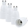 Miniatyrbillede 1 af 3: 4x Lampesokkel Adapter G9 til E14 i HVID - Sæt med 4 omformaterende lampesokkel konvertere til glødelamper, LED, halogen, energisparende lamper (FMY)