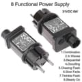 AC 220V til 31VDC 6W 8 Funktionel Selv LED Lampe Driver EU Stik Switch Adapter (FMY)