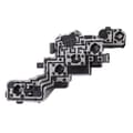 Auton takavalon piirilevy 307 Hatchback -malliin 2008-2014 (FMY) Black