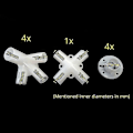 Miniatyrbillede 2 af 4: Reservedele til 3x3m Pavillon Markise Telt Fødder Hjørne Center Connector 25/19mm  (FMY) 9pcs