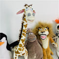 Miniatyrbillede 3 af 5: 20-35cm 6 Styles Madagascar Plys Legetøj Udstoppede Bløde Dyr Dukker Giraf Flodhest Løve Pingvin Zebra Lemurer Figur Gave Til Børn (FMY) zebra