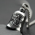Miniatyrbilde 2 av 4: Titanstål Retro Punk Reisende Vokter St. Christopher Lykke Sykkelbjelle (FMY)