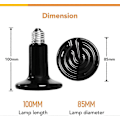 Miniatyrbillede 5 af 5: Simple Deluxe 150W Keramisk Varmeemitter - Varmelampe Pære til Reptiler med Termometer (FMY)
