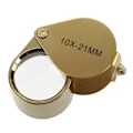 Miniatyrbillede 3 af 5: 10x Forstørrelsesglas Smykkeforstørrelsesglas Juvelerøje Foldbar Smykke Loop Loupe (Guld)  (FMY) Golden