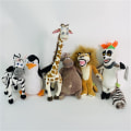 Miniatyrbilde 1 av 5: 20-35cm 6 Stiler Madagaskar Plysjleker Fylte Myke Dyre Dukker Giraff Flodhest Løve Pingvin Zebra Lemurer Figur Gave Til Barn  (FMY) giraffe