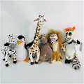 Miniatyrbillede 1 af 5: 20-35cm 6 Styles Madagascar Plys Legetøj Udstoppede Bløde Dyr Dukker Giraf Flodhest Løve Pingvin Zebra Lemurer Figur Gave Til Børn (FMY) zebra