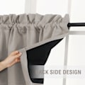 Miniatyrbilde 5 av 5: 2 stk Gardin Topp Dekor Lysblokkerende Moderne Elegant Ensfarget Svart Belegg Stue Soverom Vindu Topp Deksel Hjemmetilbehør Kaesi (FMY) Wine Red
