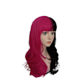 Miniatyrbillede 3 af 4: Movie Draculaura Cosplay Kostume Parykker Lange Sort Pink Varmebestandig Syntetisk Hår Halloween Party Rolleleg Carnival Props (FMY) A One Size