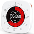 Miniatyrbilde 1 av 5: Visuell Timer for Barn, Digital Timer med 60-minutters Nedtelling, Stille Timer for Skrivebordsklokke (FMY) White
