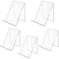 Pikkukuva 1 / 5: 5 kpl akryyliset kirjanpäätyt, kirjanpidike, esitepidike, kirjanpidike, akryylipidike, 13 x 11,5 x 10 cm, läpinäkyvä, tuotekantaja, tuote (FMY)