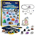 Miniatyrbild 1 av 4: National Geographic Ädelstensadventskalender - Adventskalender för barn med 24 ädelstenar att öppna varje dag (FMY)