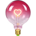 Pikkukuva 1 / 5: LED-lamppu Suuri Globe Edison-lamppu G125 Vaaleanpunainen Sydänfilamentti 2W Himmennettävä Erikoisdekoraatiolamppu 220-240v E27 (FMY)
