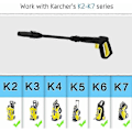 Miniatyrbillede 2 af 4: Erstatningssprøjtepistol og sprøjtelanse til Karcher K2 K3 K4 K5 K6 K7 højtryksrenser, Quick Connect vandstrålesprøjtepistol til Krcher K2 K7-serien (FMY)