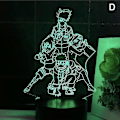 Miniatyrbillede 1 af 4: 3D natlys Naruto-teamet hvirvel Naruto Sasuke Sakura karakter lysdiode natlys (FMY) D