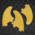 Miniatyrbillede 3 af 5: 3 stk. FCS G5 Surfbræt Halefinne Venstre Midte Højre Surfudstyr til Longboard Shortboard Yellow