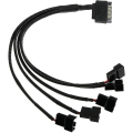 Miniatyrbild 2 av 5: 15-stifts SATA till 5 fläkt-adapterkabel SATA till 3-stifts/4-stifts PWM PC-höljesfläktströmadapterkabel, kylning (FMY)