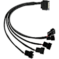 Miniatyrbillede 2 af 5: 15-pins SATA til 5 Fan Adapterkabel SATA til 3-pins/4-pins PMW PC Kabinet Fan Strøm Adapterkabel, Køling (FMY)