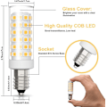 Miniatyrbillede 2 af 5: 6 stk. E14 LED-pære 9w halogenækvivalent 75w, varm hvid 3000k ikke-dæmpbar 360 strålevinkel til emhætte køkkenlampe  (FMY)