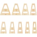 Miniatyrbild 1 av 5: 9 st Segmenterade Skålkilarna Mandelvit Trapetsformad Segmenterad Skålkil Verktygsset för Segmenterad Skål Tillverkning Jig Släde Träsvarvning 5mm Tjock (FMY)