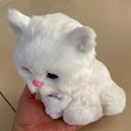 Miniatyrbild 4 av 5: Pälsklädd kattunge spargris simulering kattunge sparbössa pengabox, födelsedag, jul, nyårsgåva (FMY)