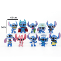 Miniatyrbilde 2 av 4: 10 stk/sett Lilo & Stitch figurer leker Mini Stitch inspirerte figurer modelldukker Hjemmedekorasjoner Kakepynt Bursdagsgaver til barn (FMY)