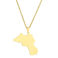 Miniatyrbild 1 av 5: Kurdiskt karthänge i rostfritt stål, halsband för kvinnor och män, modernt smycke, present (FMY) Gold Style 1