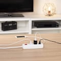 Miniatyrbillede 3 af 4: Stikdåse 3-vejs med afbryder, 3m, Hvid, 1800w, EU-stik  (FMY)