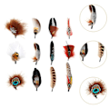 Miniatyrbillede 3 af 4: Hattefjer Cowboy Hat Feather til Fedora Hatte Kostume Julefest Hatte Style A (FMY) Style C Total length 10cm-15.5cm