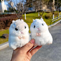 Pikkukuva 3 / 3: Sarjakuva Pieni Hamsteri Riippuva Avaimenperä Auto Nukke Riippuva Pehmolelut Tyttö Lahja Tarttumiskone Nukke Tukkumyynti  (FMY) grey