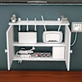 Miniatyrbilde 2 av 2: Oppbevaringsbokser for trådløs WiFi-ruterkabel, Power Plus Wire Bracket veggmontert plugg, hvit (FMY)