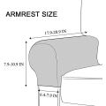 Miniatyrbild 2 av 5: Armstödsskydd Set, Set med 2 Stretchfåtöljskydd för Armar, Spandex Polyester Soffa  (FMY)