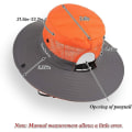 Miniatyrbilde 4 av 5: Kvinners Solhatt Sommer Bøttehatt UV-beskyttelse Foldbar Mesh Bredbrem Hatter For Strand Utendørs Fiske Reise Fotturer  (FMY) Orange