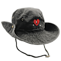 Pikkukuva 1 / 5: Ämpärihattu Un Verano Sin Ti Bad Bunny Love Heart Rope Folding Aurinkosuoja Hengittävä Miehet Naiset Kesä Kalastajan Hattu Ulkoiluun (FMY) Navy Blue