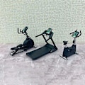 Pikkukuva 4 / 4: 1:60 mittakaavan nukkekodin juoksumatto Miniatyyrikalusteet Nukkekodin juoksukone (FMY) Black C