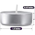 Miniatyrbild 5 av 5: Oscenterade TeLjus i Bulk | 45 Vita, Rökfria, Dropfria & Långvariga Paraffin TeLjus | Små Votiv Mini TeLjus (FMY) 100 Pack