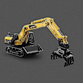 Pikkukuva 5 / 5: Leikkiauto Poika Suuri Rakennusajoneuvo Kaivinkone Bulldozer Pihti Maaporakone Malli (FMY) Manual Gripper