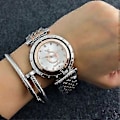 Miniatyrbilde 3 av 4: Kvinners Rotatable Casual Klokker Kvinner Rotatable Casual Klokker Dame (FMY) silver rose gold