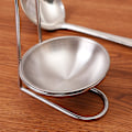 Miniatyrbilde 5 av 5: 2024 Suppe Skje Rest Holder Svan Former Rustfritt Stål Vertikal Besparelse Suppe Øse Stativ Holdere (FMY)