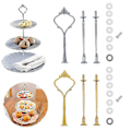 Miniatyrbilde 5 av 5: 10 Sett Kake Stativ Beslagsett Lagdelt Brett For 3 Lags Kake Stativ Holder Hardware (FMY) Silver